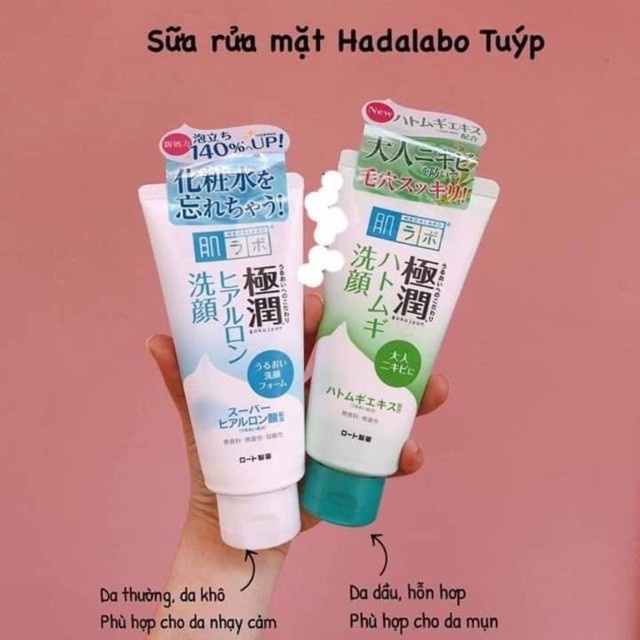 SỮA RỬA MẶT HADALABO DẠNG TUÝP NHẬT BẢN