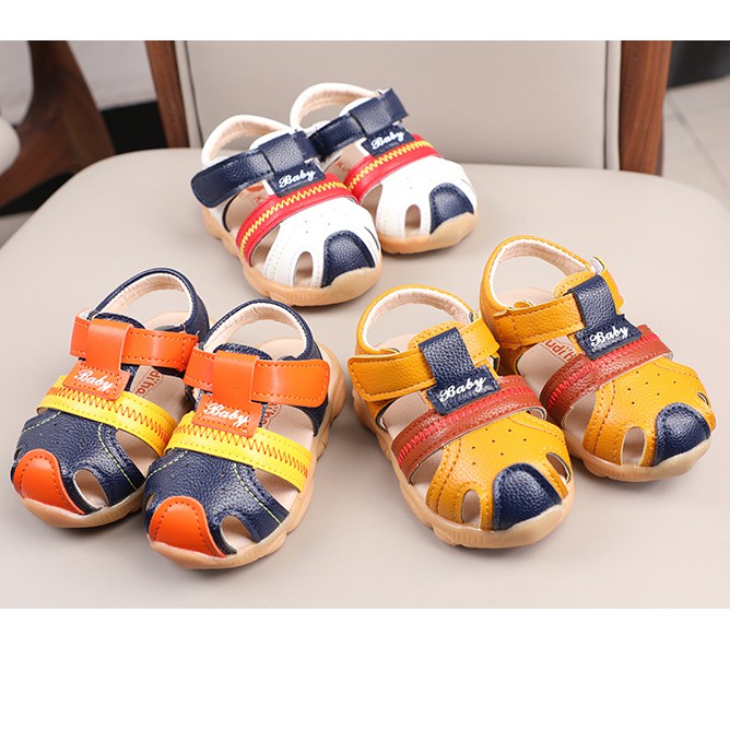 sandal tập đi bé trai size 15-19 đế mềm