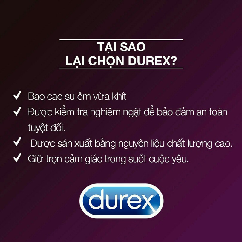 Bao cao su Durex Performa - BCS KÉO DÀI THỜI GIAN  hộp 12 cái