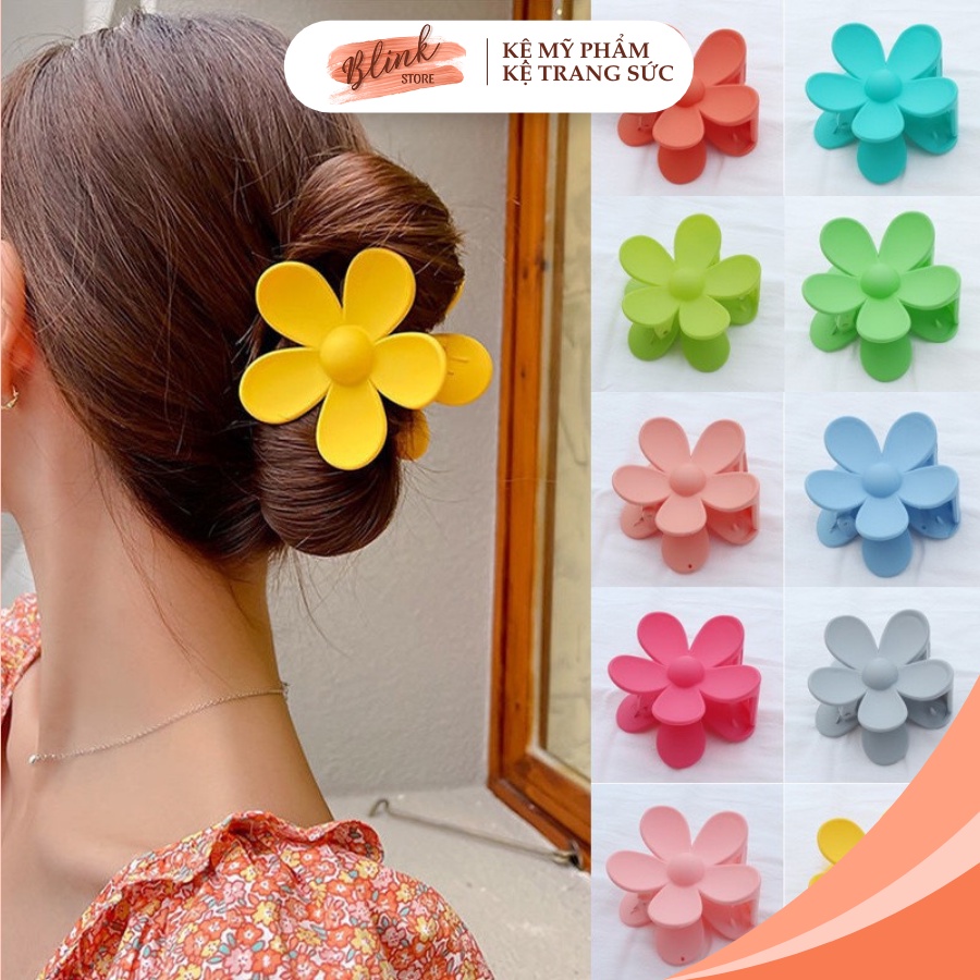 Kẹp tóc càng cua hình bông hoa nữ tính ( có 9 màu ) nhựa ABS cao cấp