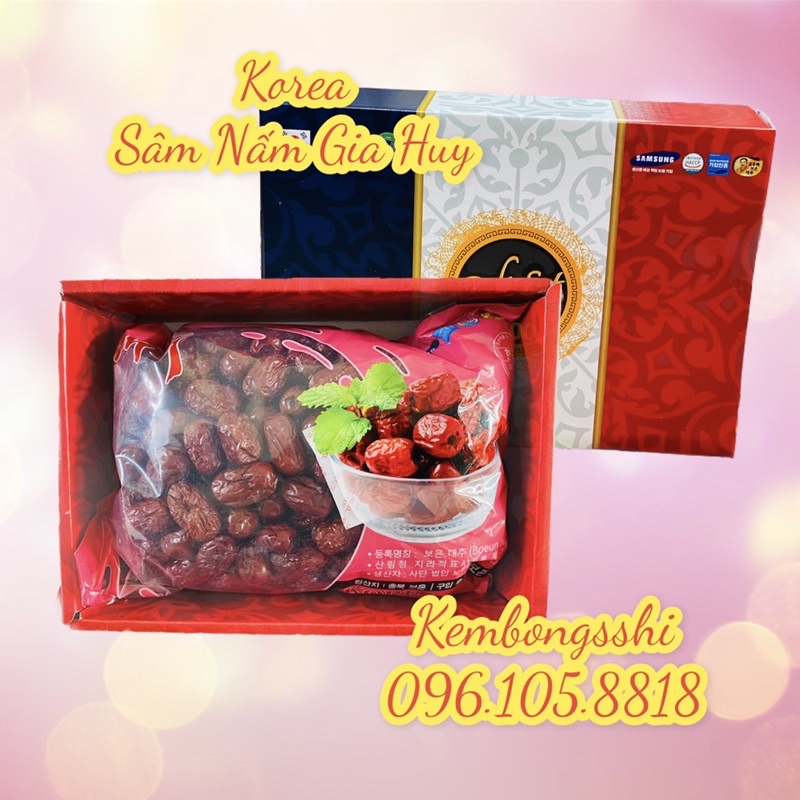 [SỈ TẬN GỐC] Táo Đỏ Sấy Khô Hộp Quà Biếu 1kg Hàn Quốc DATE 2025