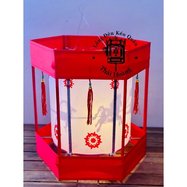 Đèn kéo quân tre vải giấy cao 30cm