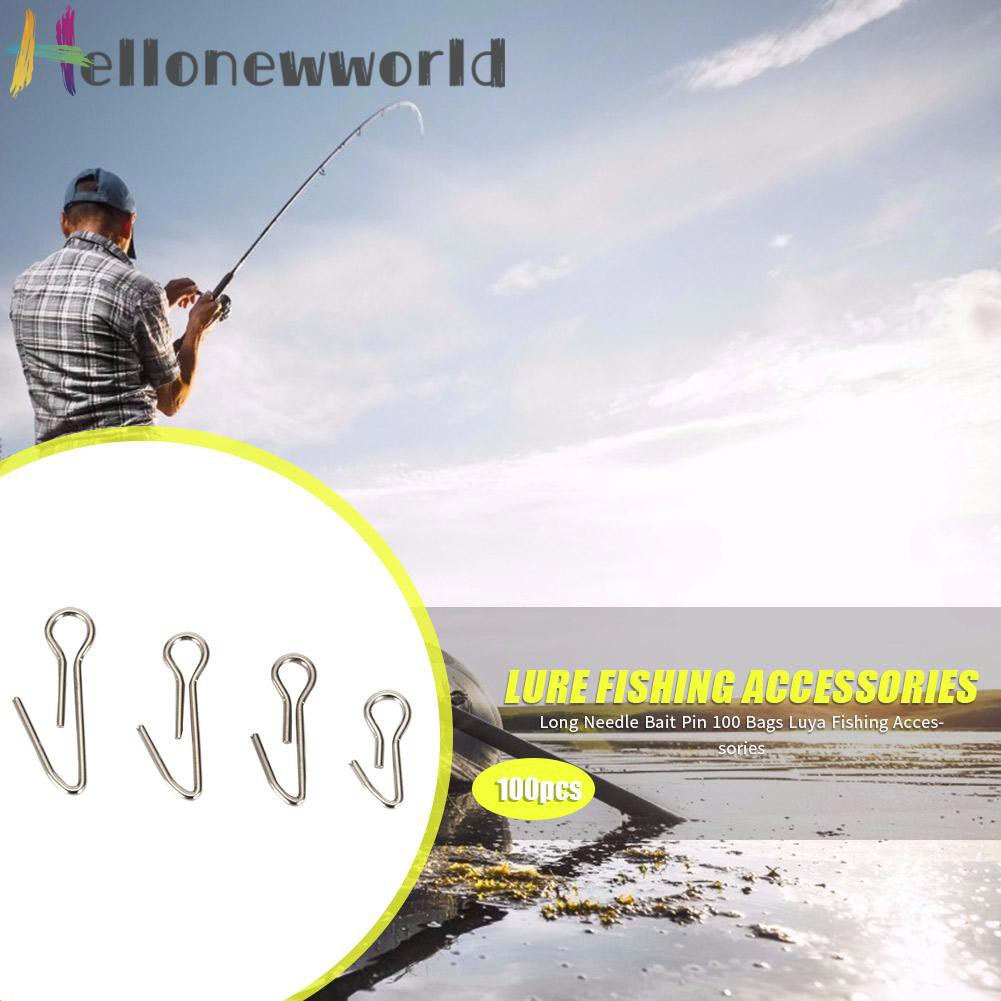 Hellonewworld 100pcs Fishing Hook Connecting Pins Fixed Lock Assist Soft Bait Gear Tackle