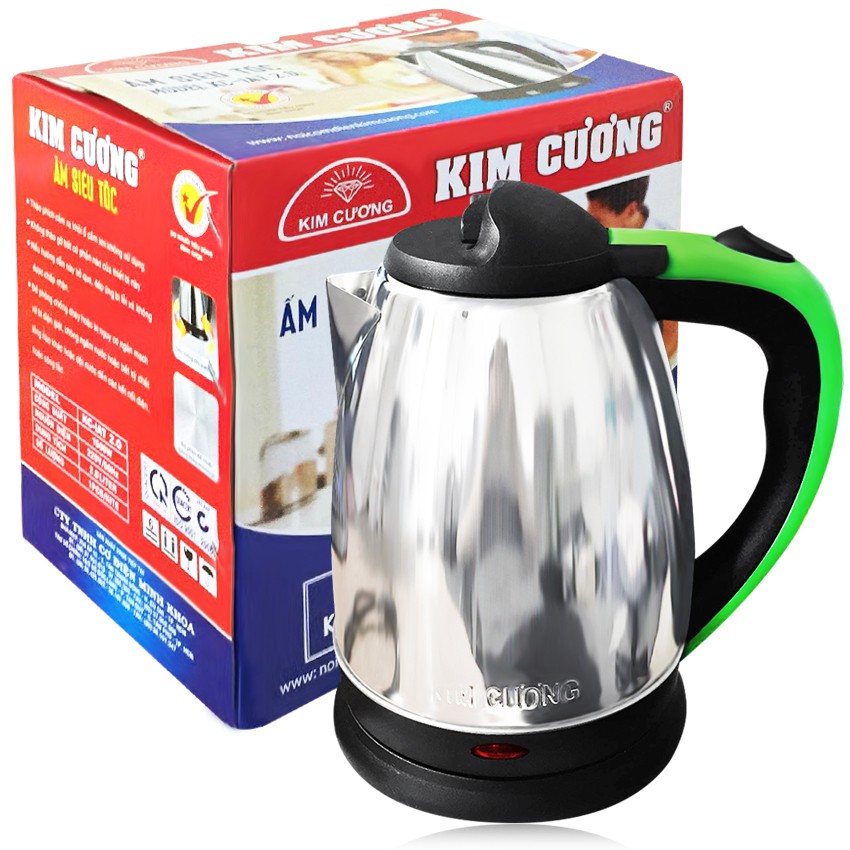 - Ấm siêu tốc inox Kim Cương 2 lít