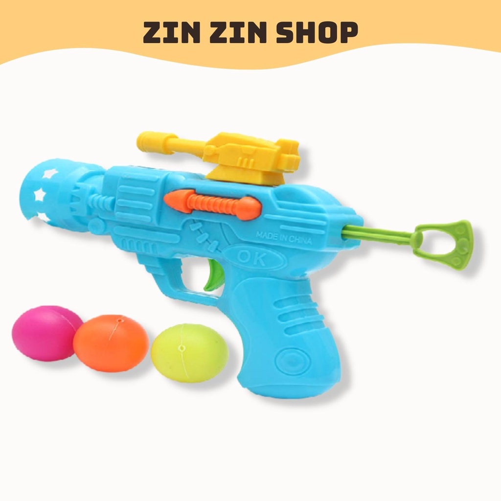 Đồ chơi súng bắn bóng nhựa 3 trái bóng cho bé