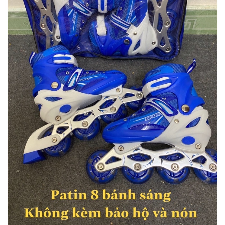 Giày Trượt Patin Trẻ Em Cao Cấp, Giày Patin 8 Bánh Phát Sáng