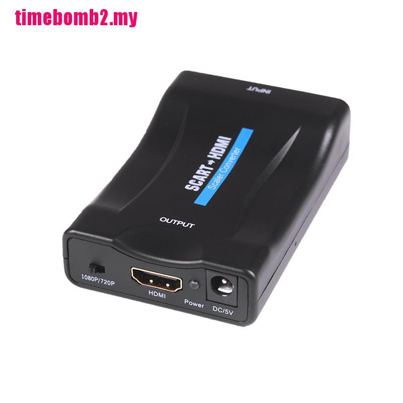 Bộ Chuyển Đổi Âm Thanh Video Từ 1080p Scart Sang Hdmi Cho Tv Dvd Sky Box