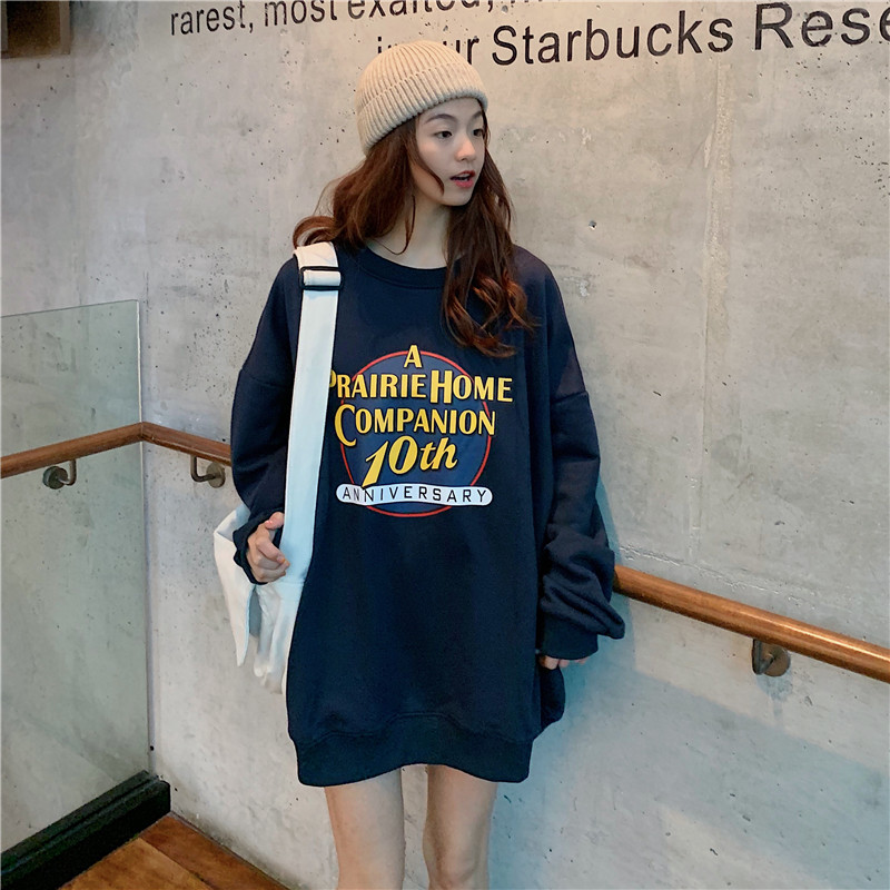 Áo Nỉ Sweater Form Rộng In Hình Phong Cách Hàn Quốc Dành Cho Nữ | BigBuy360 - bigbuy360.vn
