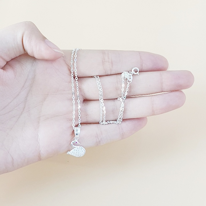 Dây Chuyền Nữ Bạc 925 Thiên Nga BẠC HIỂU MINH DMD464