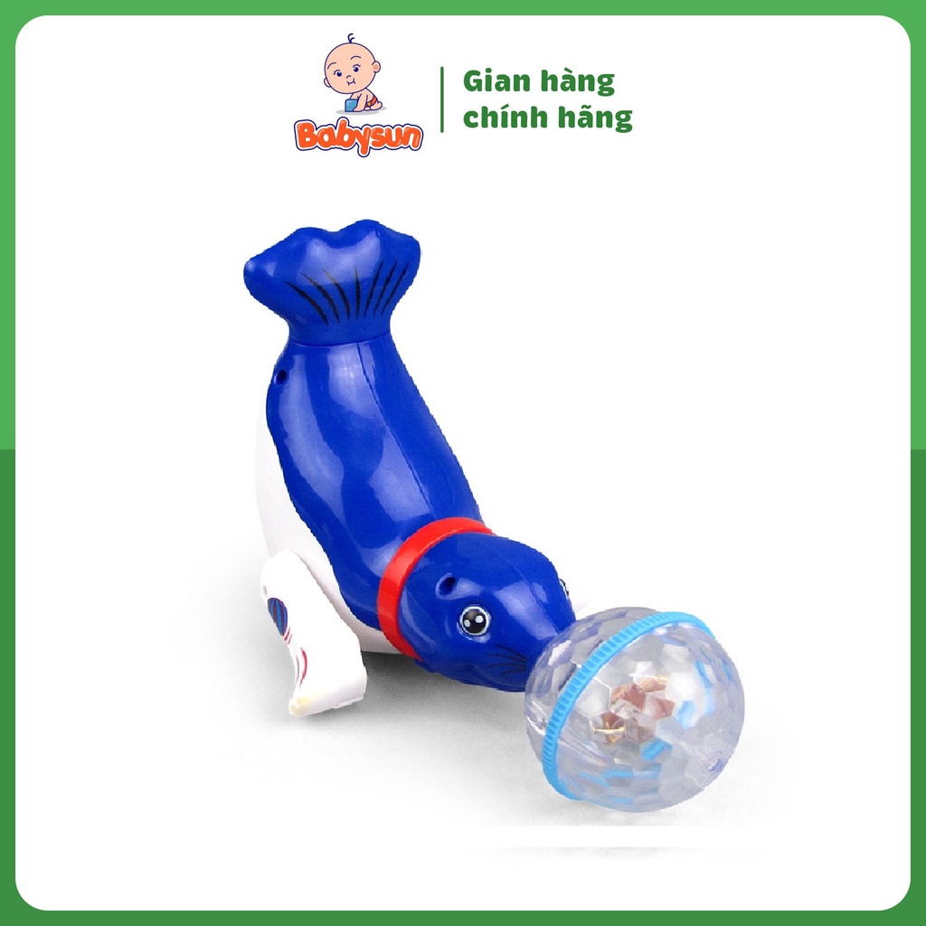 Đồ Chơi Hải Cẩu Xoay Bóng Phát Nhạc Có Đèn Cực Dễ Thương- Tặng Pin