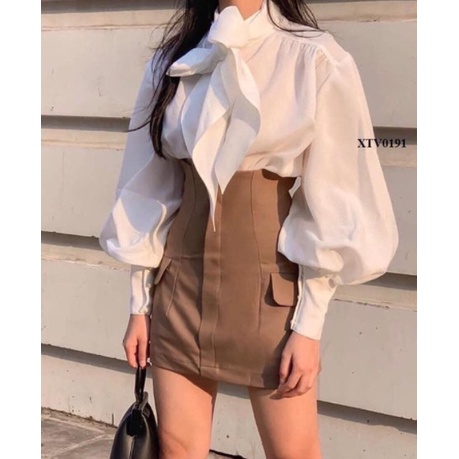 CHÂN VÁY CHỮ A CẠP CAO TÚI SƯỜN (CÓ QUẦN CHỐNG LỘ) CV26 | BigBuy360 - bigbuy360.vn