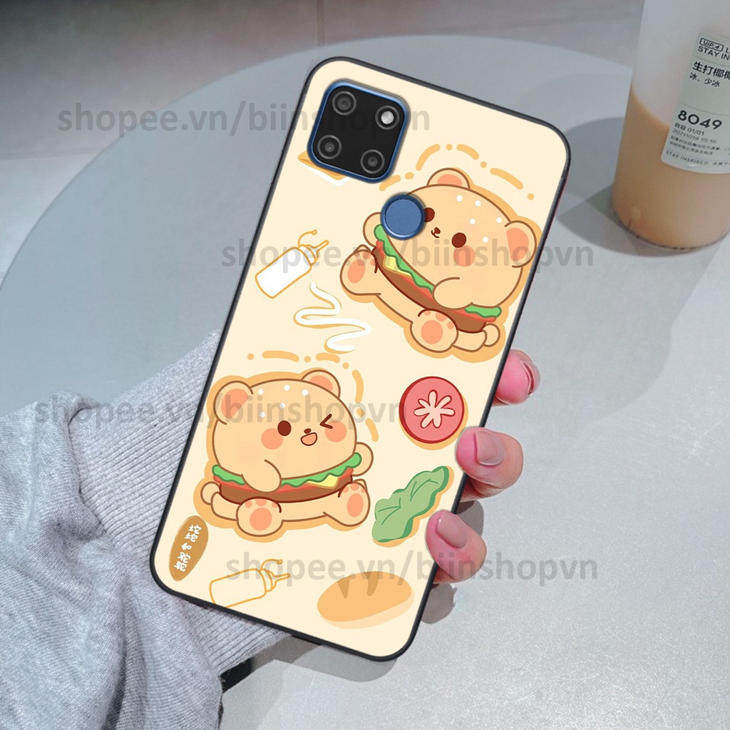 Ốp Realme C12 / C15 in hình gấu chocolate kẹo ngọt siêu đẹp siêu xinh