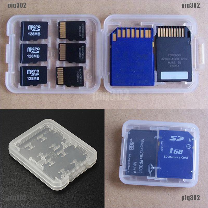 Hộp Đựng Thẻ Nhớ 8 Ngăn Piq302 Micro Sd Tf Sdhc Mspd Giá Đỡ