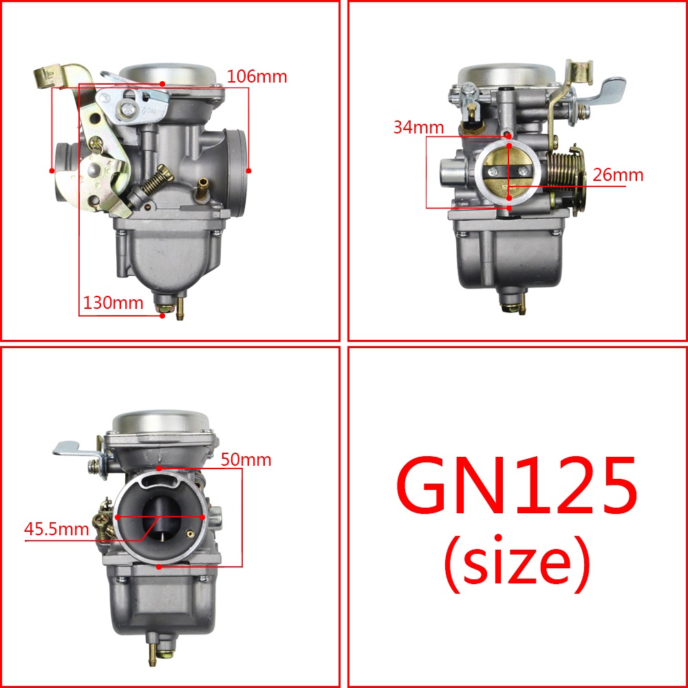 Bộ Chế Hòa Khí Xe Máy Gn125 Suzuki 1994 - 2001 Gs125 Gn 125 En125 Gn125e 26mm