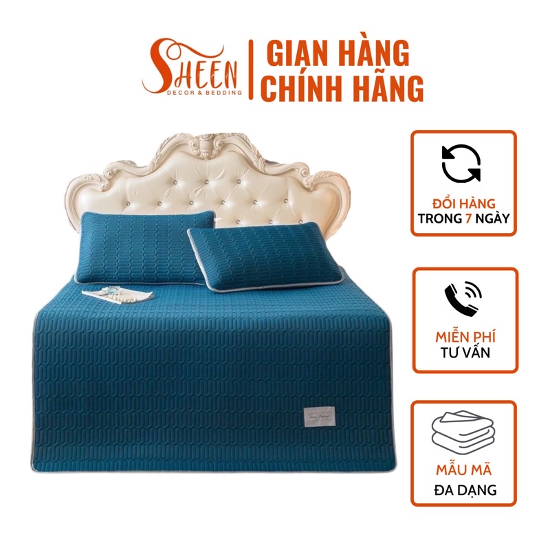 Chiếu điều hoà cao su non Tencel Latex Sheen bedding, hàng loại 1 siêu cấp(mẫu y hình)