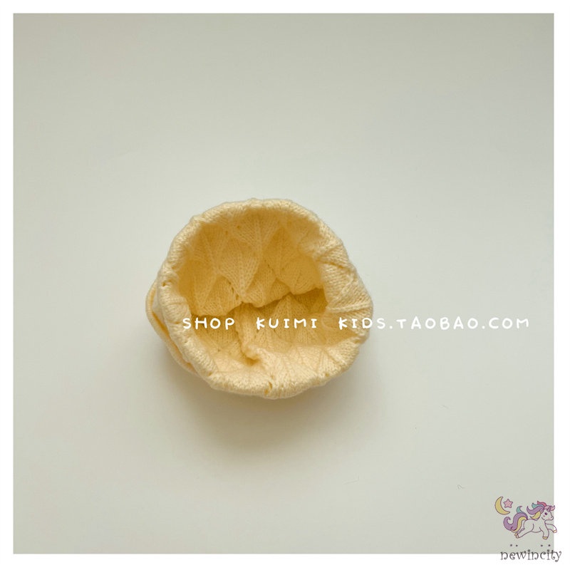 Mũ Beanie Dệt Kim Co Giãn Giữ Ấm Mùa Thu Đông Phong Cách Hàn Quốc Cho Bé Trai Bé Gái