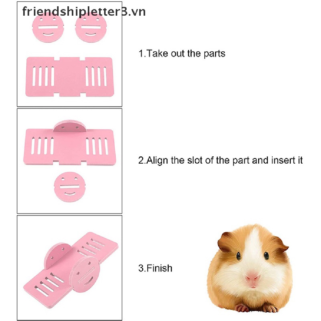 Xích Đu Đồ Chơi Bằng Gỗ Màu Cầu Vồng Cho Chuột Hamster