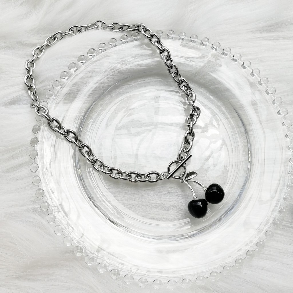 Vòng Cổ Mặt Hình Trái Cherry Xinh Xắn Dành Cho Nữ