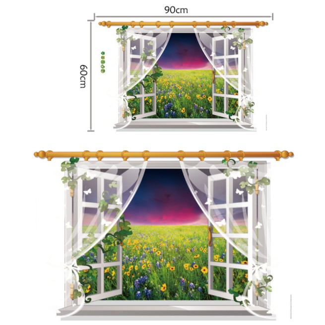 Decal trang trí cửa sổ mẫu mới 05