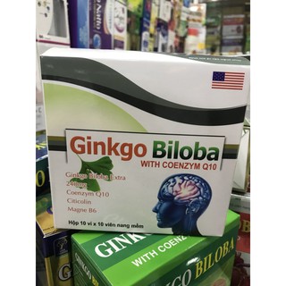 Viên uống bổ não Ginkgo Biloba 240mg Hỗ trợ tăng cường tuần hoàn não - Hộp 100 viên