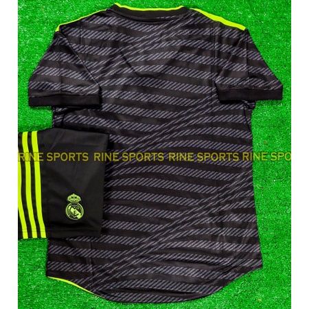 Bộ Real đen sân khách hàng Thailand mùa giải 2022-2023 Giống thi đấu 99%