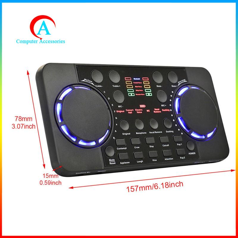V300 External Live Sound Card for Live Broadcast Noise Reduction Audio Mixer