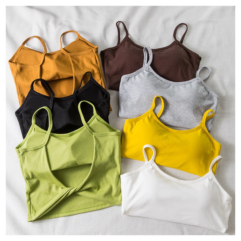 SUXI Áo Dây Camisole Theo Phong Cách Hàn Quốc