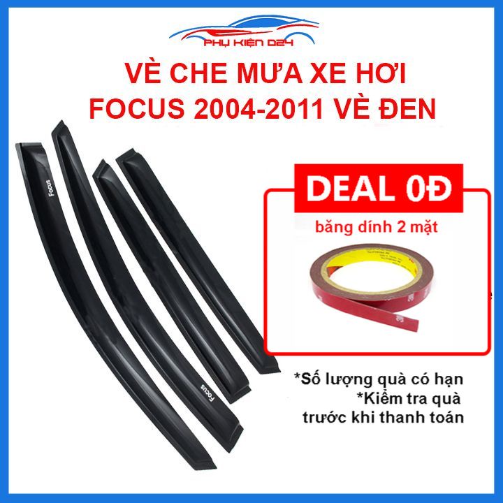 Vè mưa Focus 2004-2005-2006-2007-2008-2009-2010-2011 vè đen che mưa bảo vệ trang trí xe