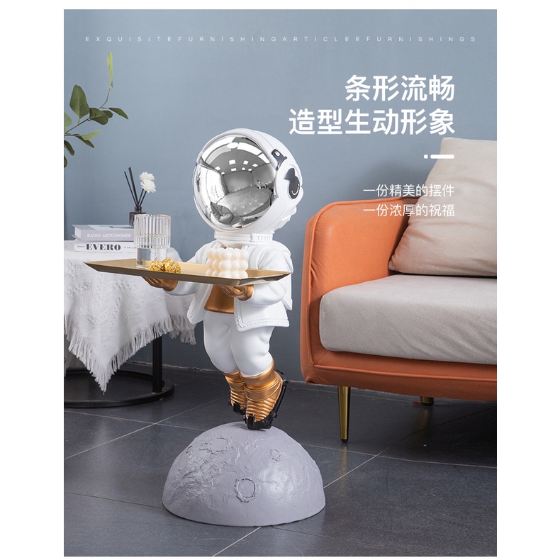 Khay Đựng Chìa Khóa Bằng Nhựa Resin Hình Phi Hành Gia Trang Trí Phòng Khách