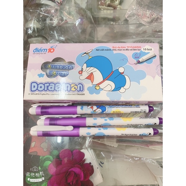 Hộp 10 Bút dạ kim Điểm 10 Doremon Thiên Long FL04 DO