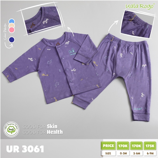 Bộ Cúc Giữa Uala Rogo Vải PETIT Siêu Xinh 3061