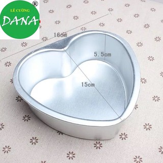 Khuôn tim nhôm đúc đế rời 16cm - 6in