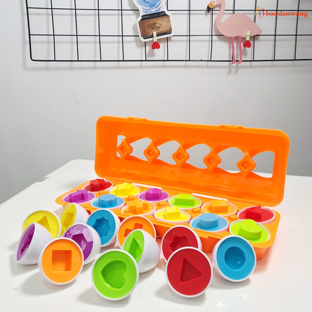 Set 12 đồ chơi hình quả trứng nhiều màu sắc thú vị cho bé