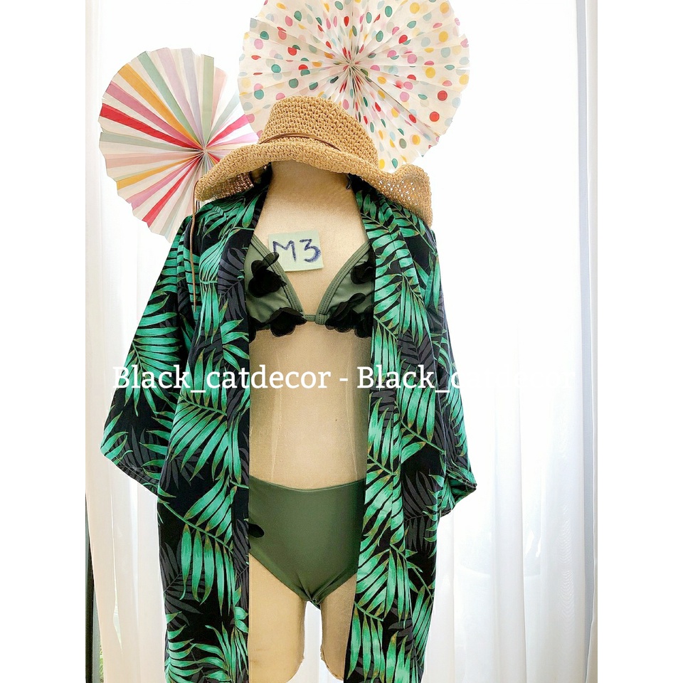 Kimono voan, Áo Choàng, áo khoác ngoài bikini Đi Biển Họa Tiết MS05