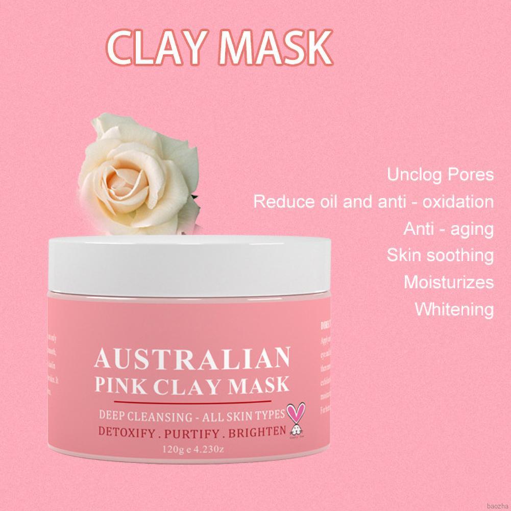 Girl Pink Clay Mask Pore Black Dots Blackhead Deep Cleansing Mask Against Face Acne Exfoliating Instantly Brighten And Firm Facial Pink Clay Mask