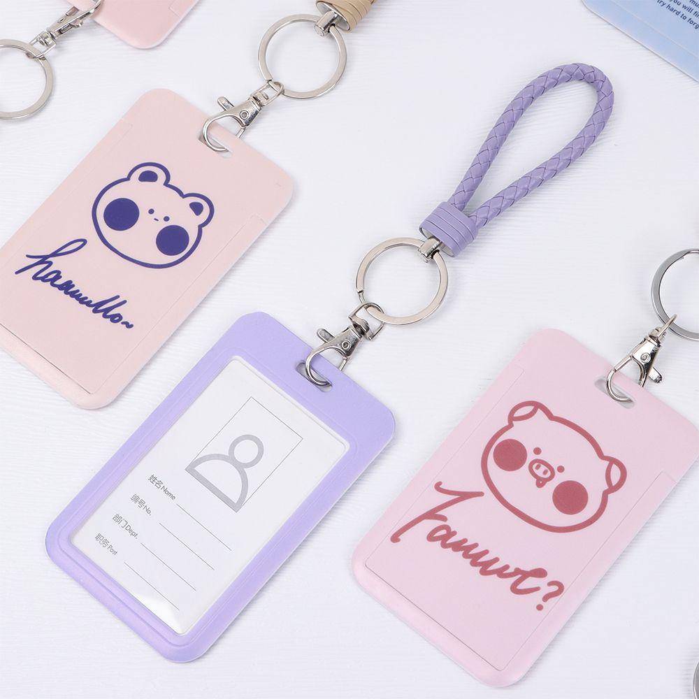 Móc Khóa Đựng Thẻ Họa Tiết Hoạt Hình Dễ Thương
