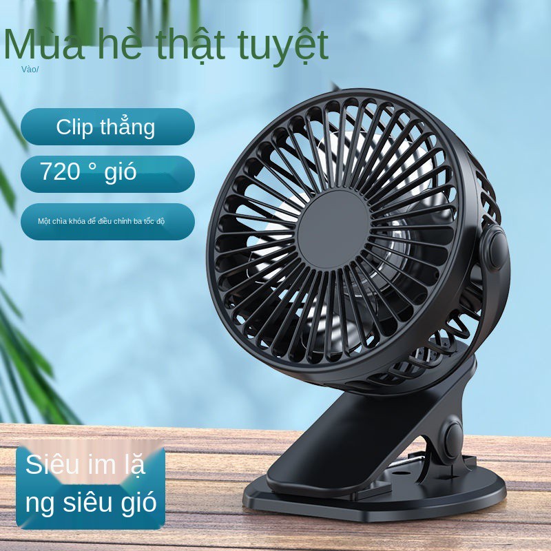 □♀▫Quạt nhỏ USB mini sinh viên để bàn ký túc xá văn phòng câm di động không ồn sạc điện gió cao