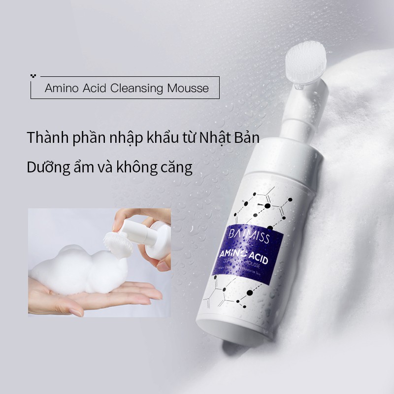 Sữa rửa mặt BAIMISS tinh chất dịu nhẹ chứa bọt Amino Axit giúp làm sạch sâu lỗ chân lông 120ml