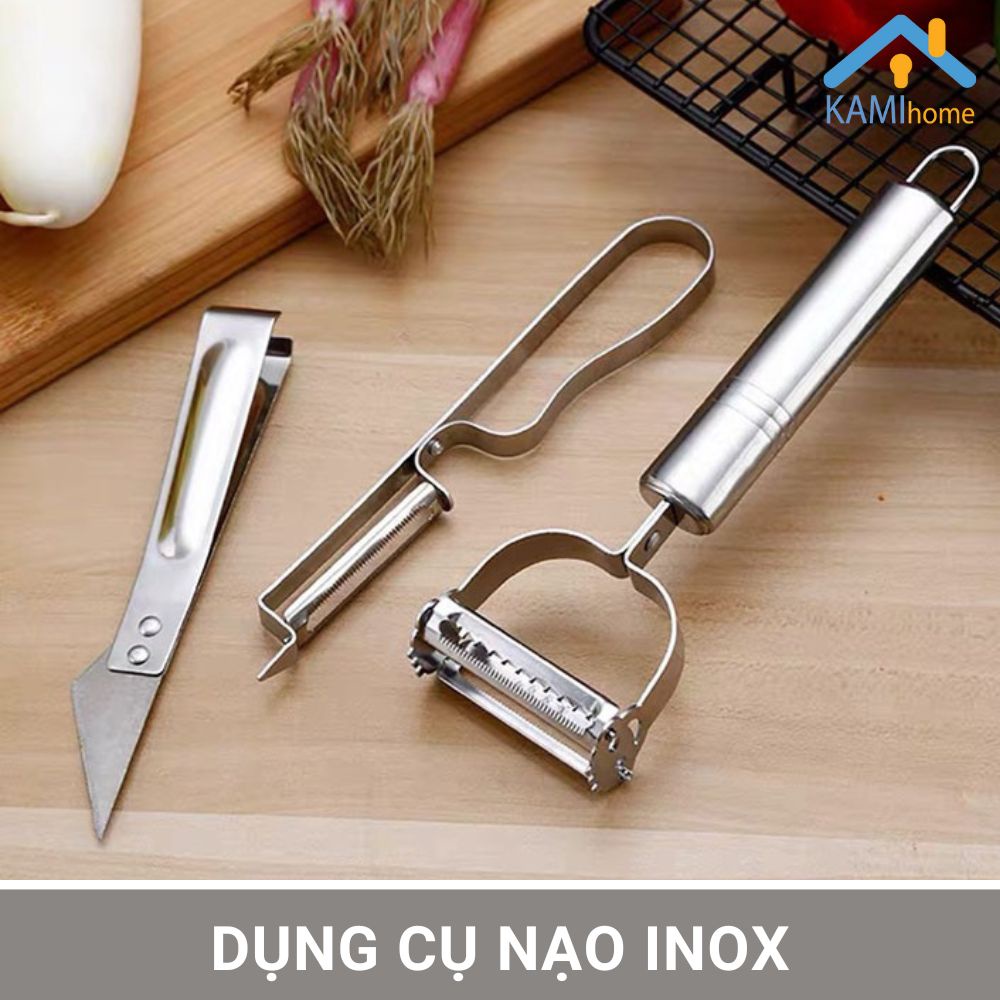 Dụng cụ nạo củ quả 3 món bằng inox mã 20102