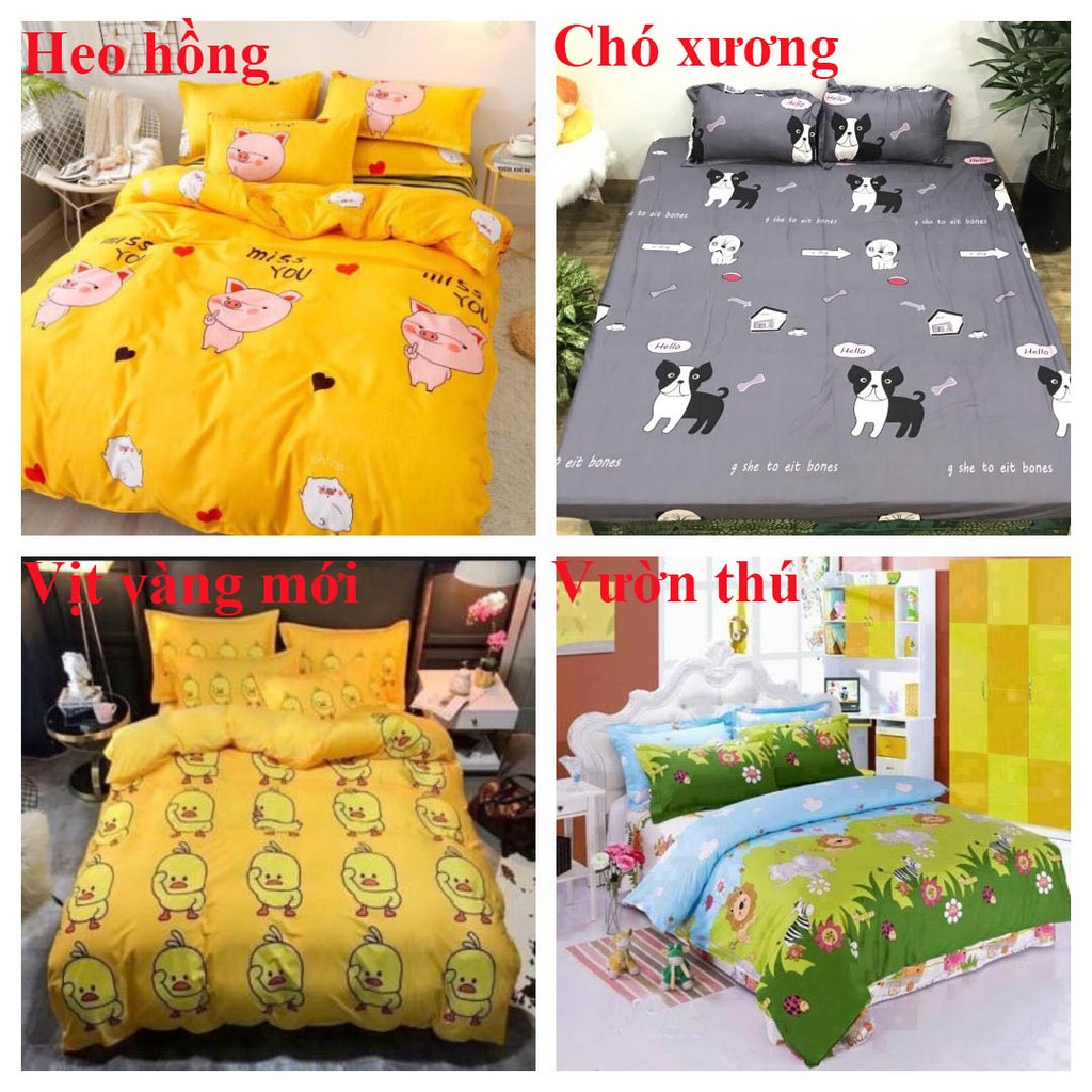 Rẻ nhất Bộ ga gối cotton poly 1m5x2m hcm 5M010,ĐƯỢC CHỌN MẪU