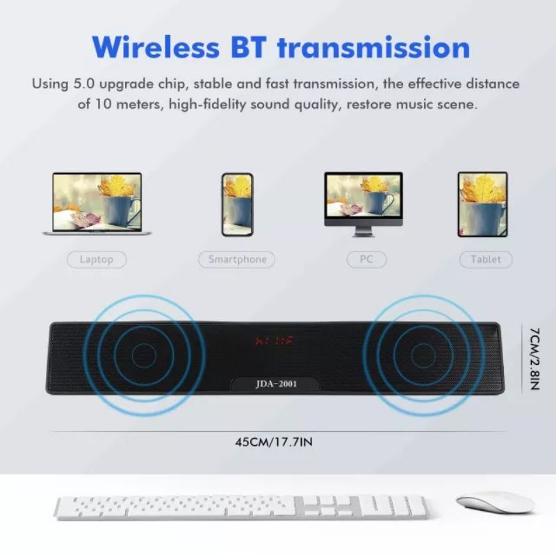 Loa bluetooth Vi Tính khủng JDA 2001 Âm Thanh c👌ực đỉnh Công suất 1👌0W, pin2200mah kết nối bluetooth Bảo hành 12Tháng