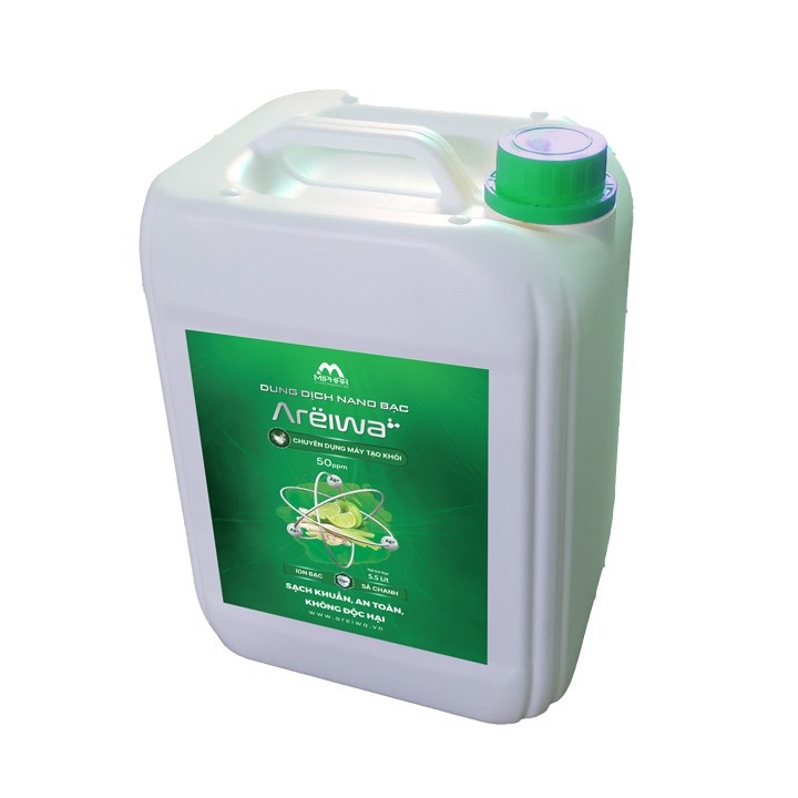 Dung dịch Nano Bạc y tế Areiwa 50ppm dành cho máy phun khói (1 lít/ chai)