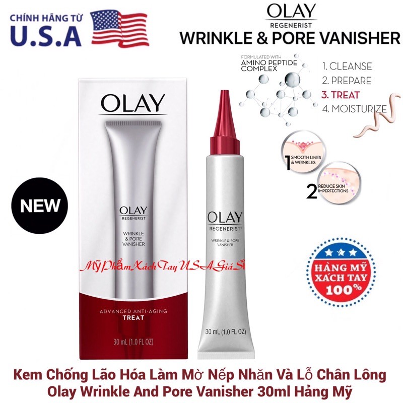 Kem làm mờ vết chân chim và nếp nhăn Olay Regenerist Advanced Anti-Aging Wrinkle & Pore Vanisher 30ml