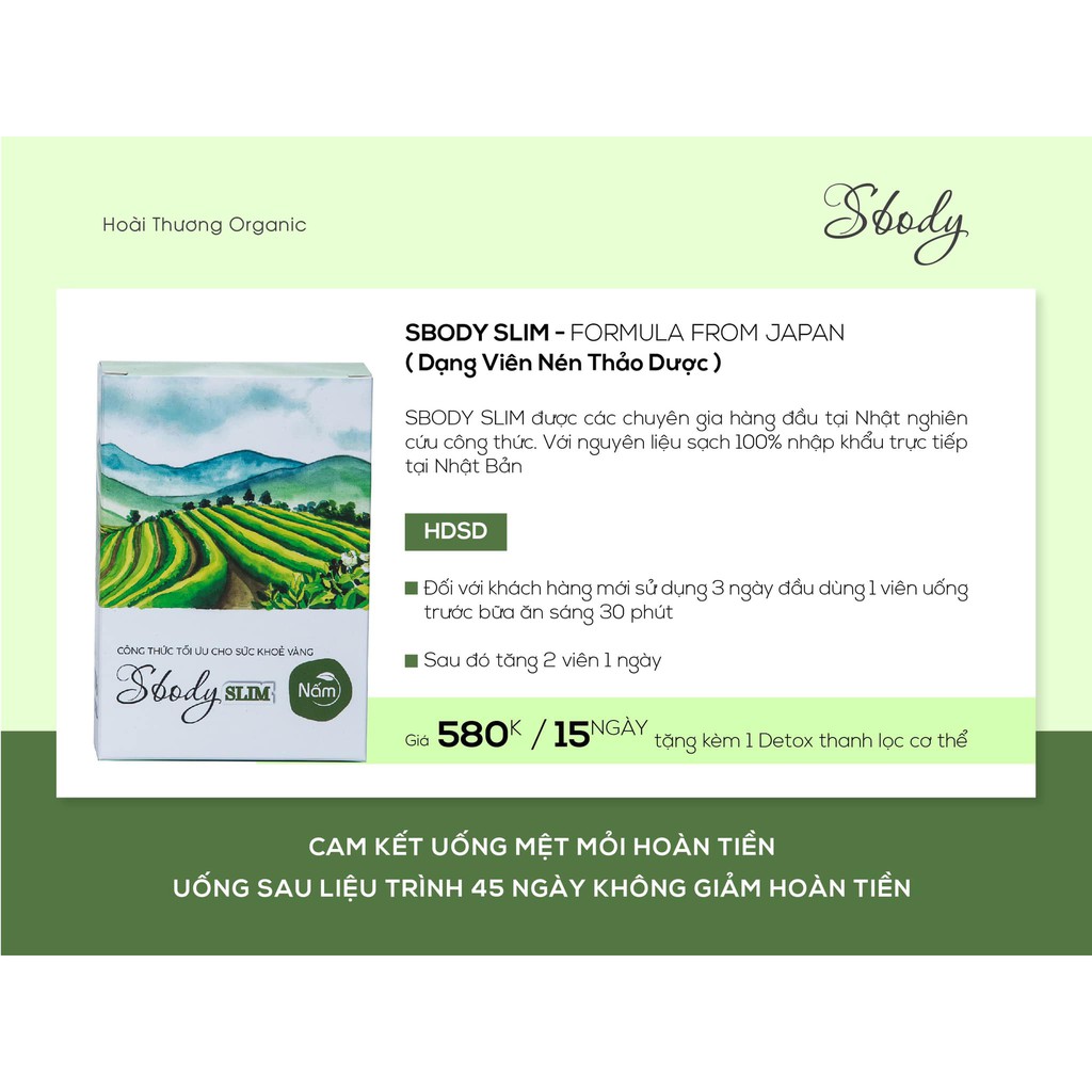 Giảm cân Nấm Sbody Slim + tặng 1hộp Detox Diet (Chính hãng 100%) | BigBuy360 - bigbuy360.vn