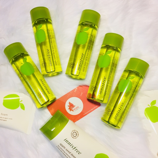 Tẩy trang mắt môi táo xanh Innisfree Apple Seed Lip & Eye Remover