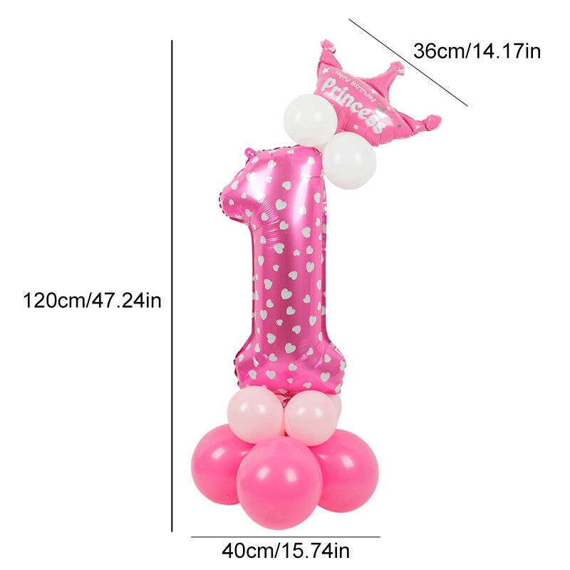 Bộ bong bóng nhôm hình vương miện dùng cho tiệc mừng em bé