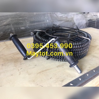 Dây thông cống lò xo phi 16 dùng tay quay (dài 21m, 6 đầu thông, 1 tay quay, 1 đầu kết nối máy khoan)