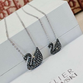 Dây chuyền SWAROVSKI thiên nga đen dây bạc size to
