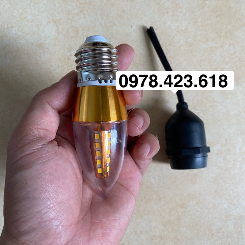 Bóng đèn led quả nhót 5w đui E27 chuyên dụng cho đèn lồng Hội An