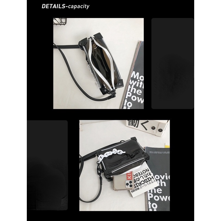 Túi đeo vai làm từ PVC chống thấm nước thời trang mùa hè năng động cho nam